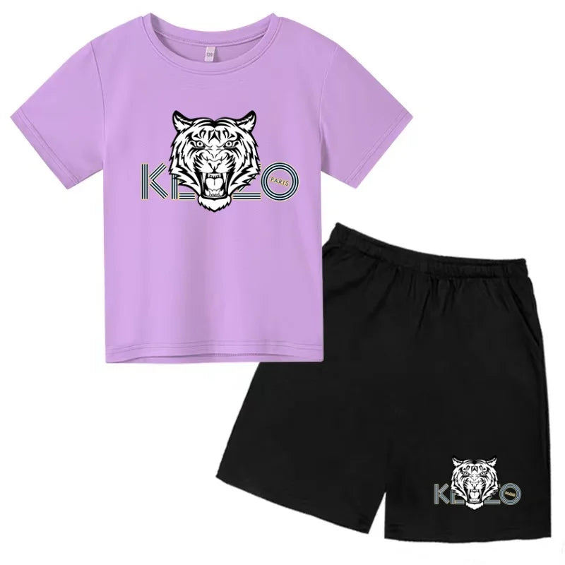 Ensemble enfant T-shirt imprimé et short – CLEVI Paris