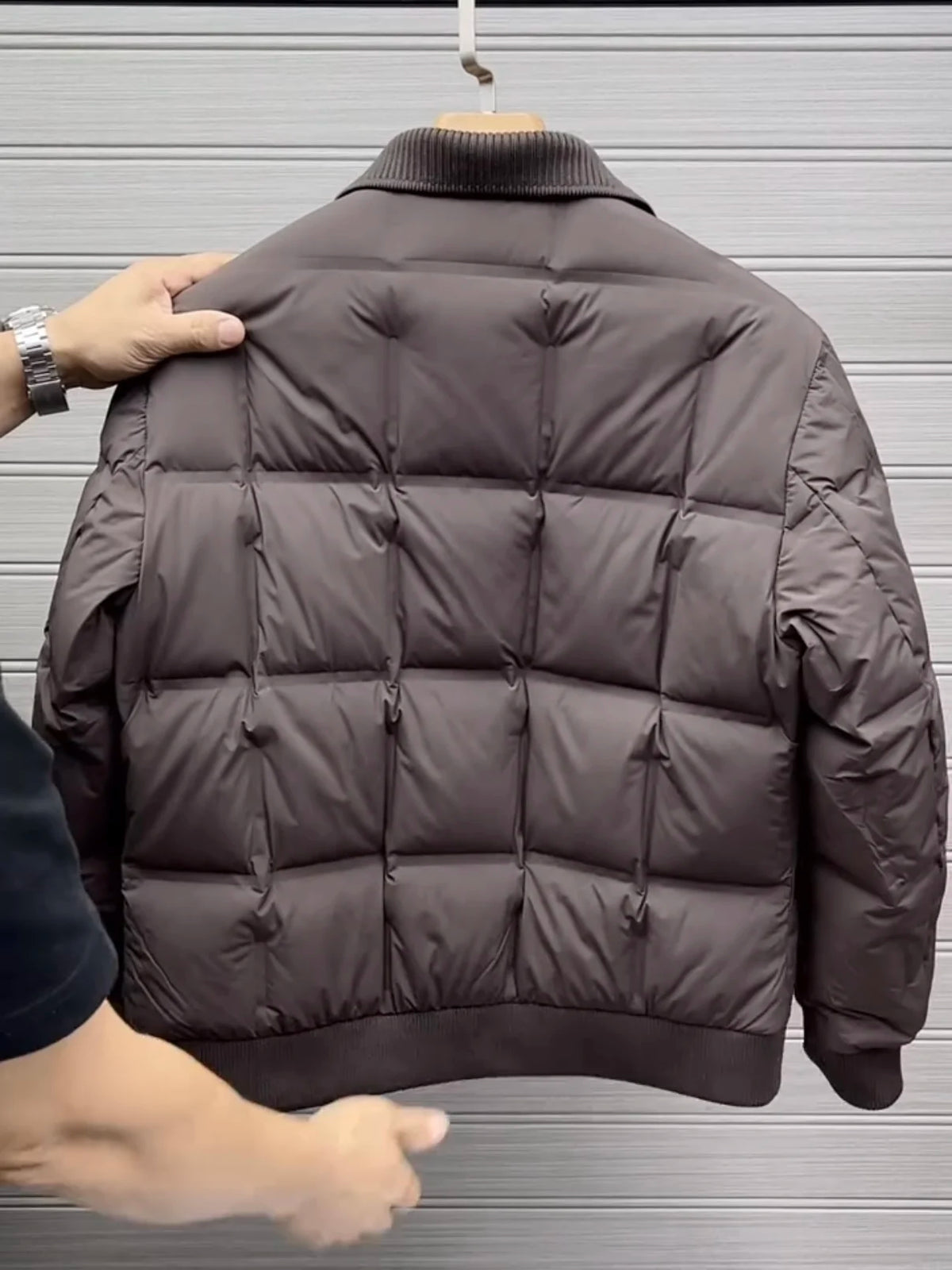 Doudoune homme à col montant en duvet – CLEVI Paris