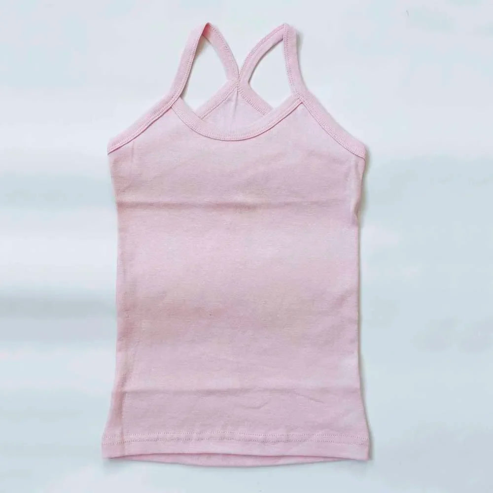 Débardeur fille en coton uni – CLEVI Paris