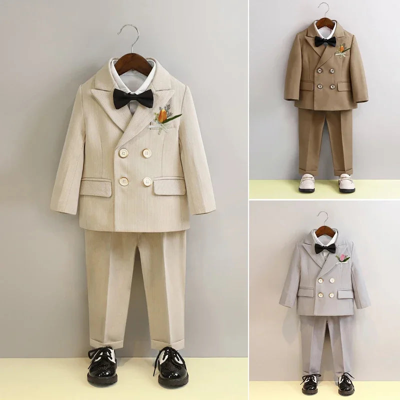 Costume garçon rayé de cérémonie – CLEVI Paris