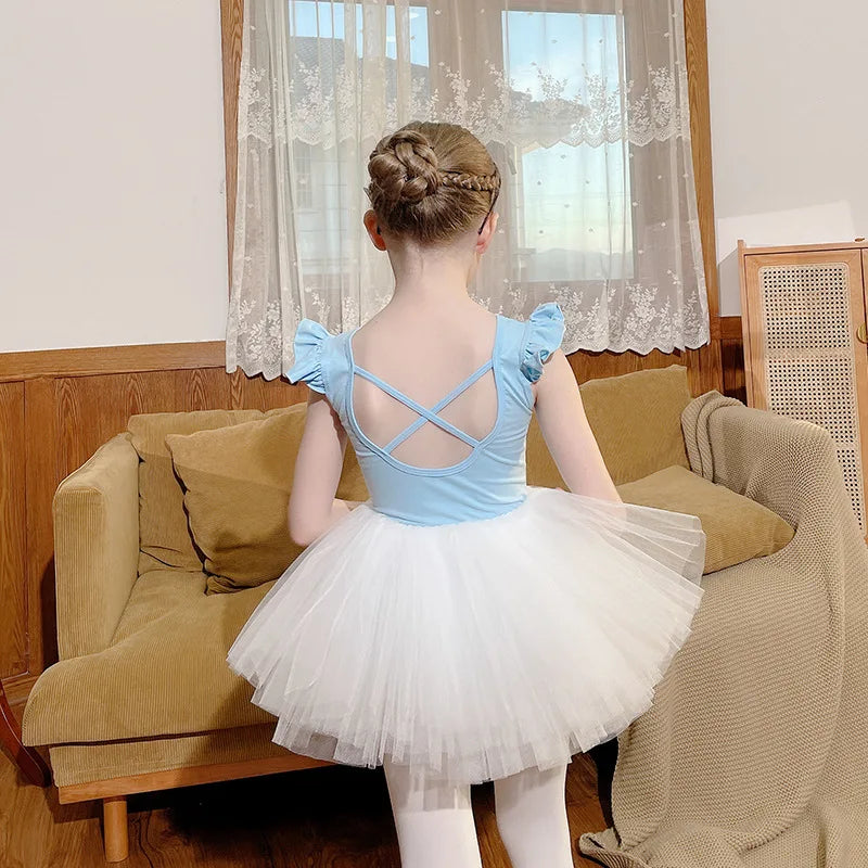 Robe tutu de danse fille à manches longues – CLEVI Paris