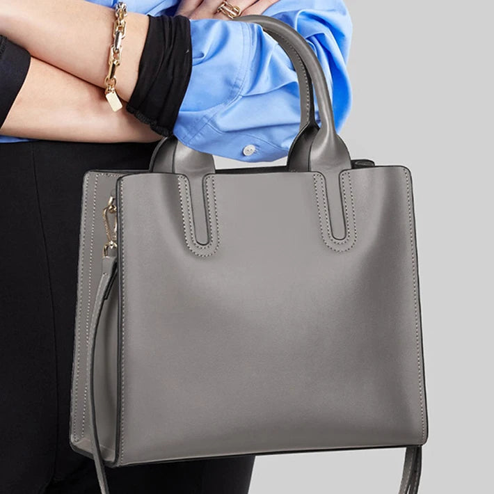 Sac à Main Femme Cuir Véritable Fourre-Tout Luxe 2 Tailles – CLEVI Paris