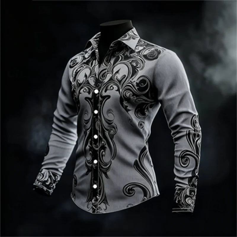 Chemise Homme à Motif Artistique 3D – CLEVI Paris