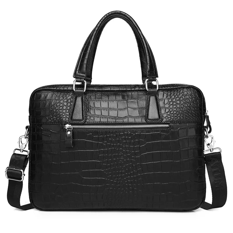 Serviette Homme Cuir Véritable Business Laptop 14" 39x28cm – CLEVI Paris
