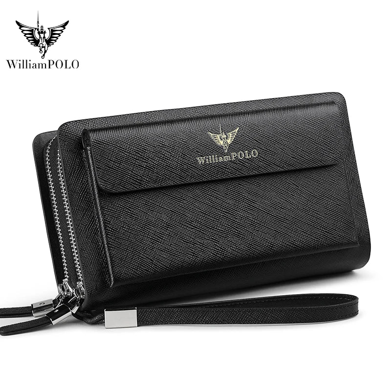 Pochette homme en cuir véritable POLO312 – CLEVI Paris