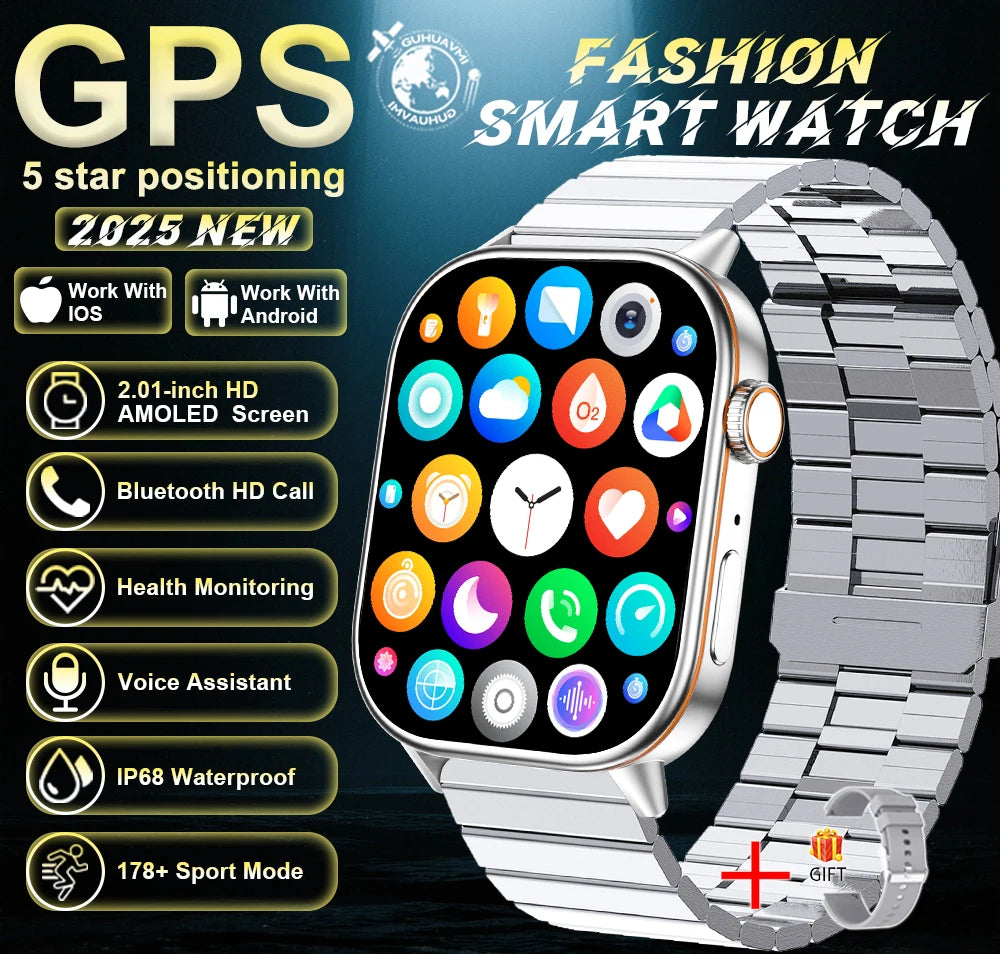 Montre connectée GUHUAVMI AMOLED 2,01 pouces – CLEVI Paris