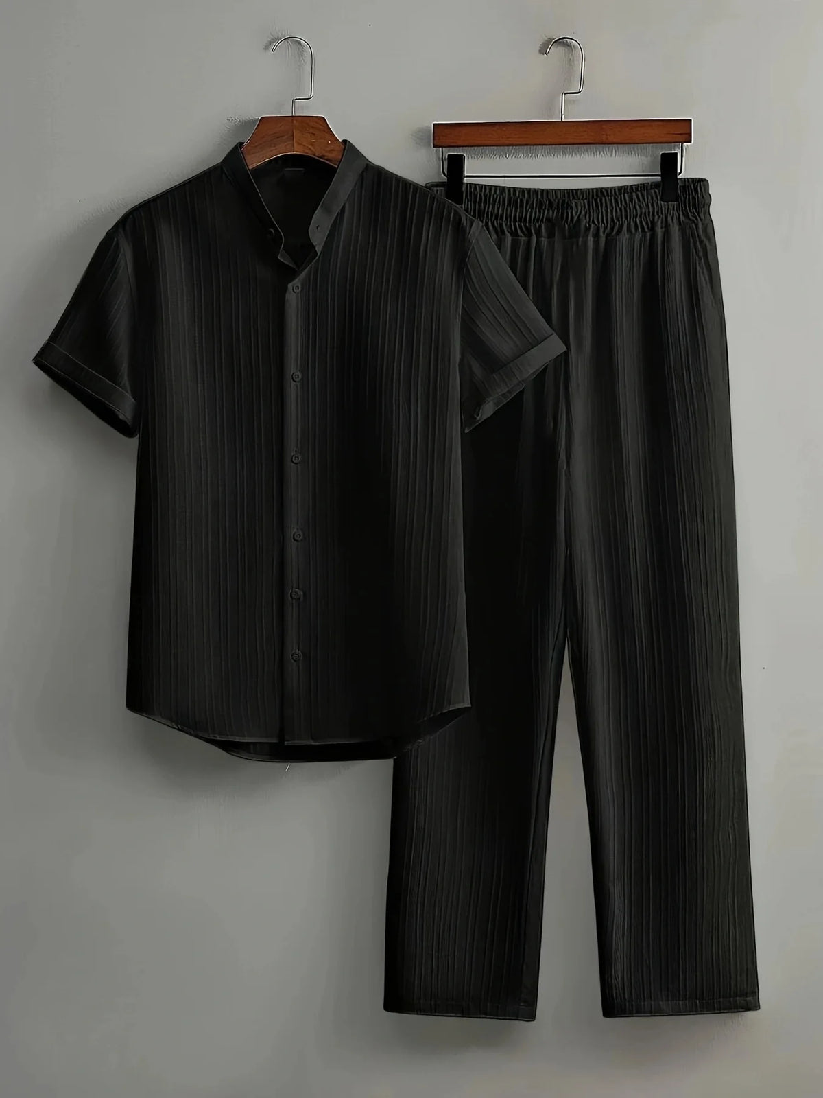 Ensemble homme uni à manches courtes – CLEVI Paris