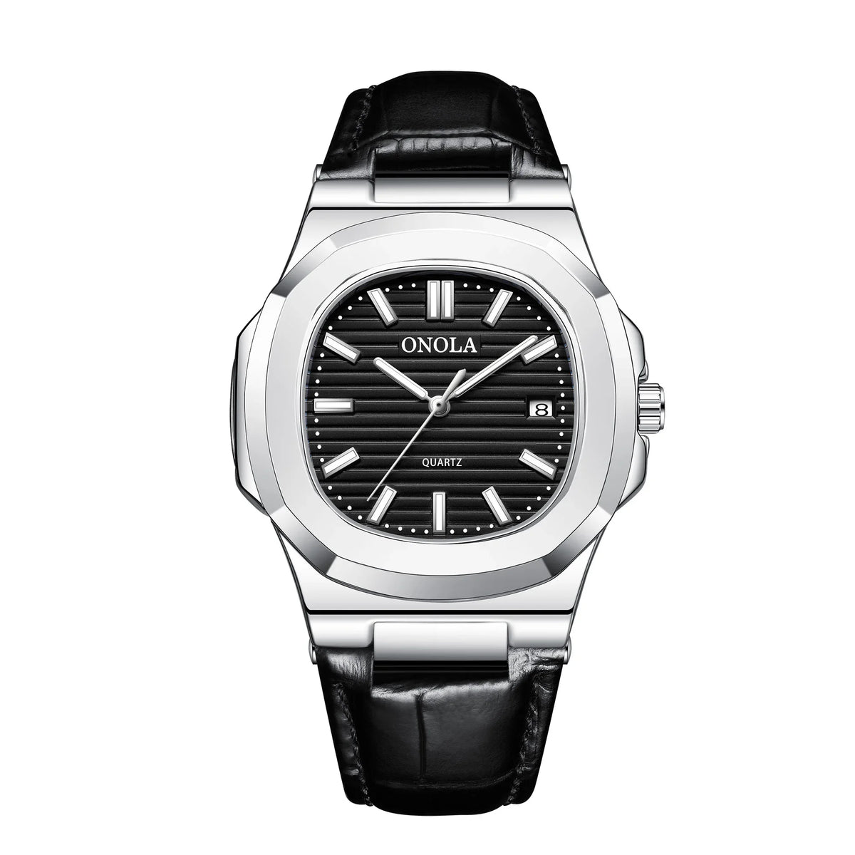 Montre Quartz Business ONOLA Homme Cuir Forme Originale – CLEVI Paris