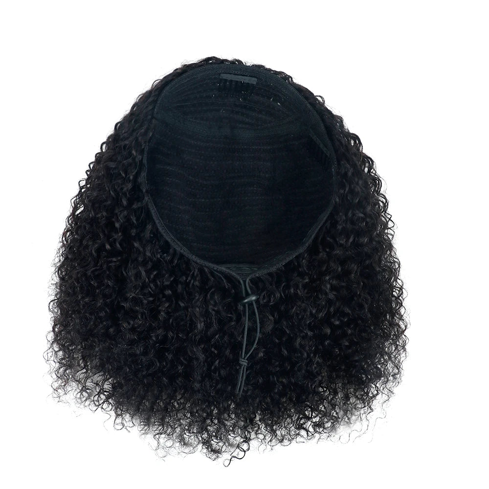 Demi-Perruque Curly 3en1 Cheveux Humains Malaisiens Femme – CLEVI Paris