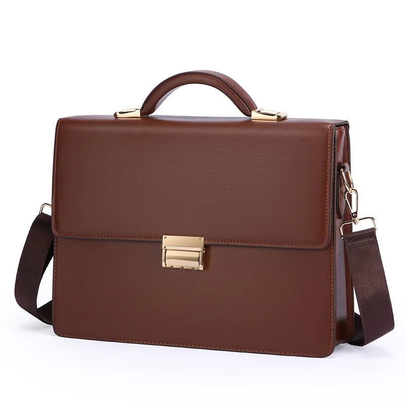 Serviette Homme PU Serrure À Code Grande Capacité Documents 38cm – CLEVI Paris