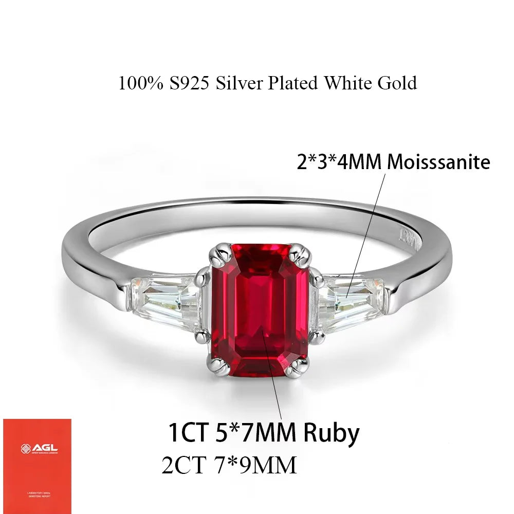 Bague femme en argent 925, pierre de laboratoire – CLEVI Paris