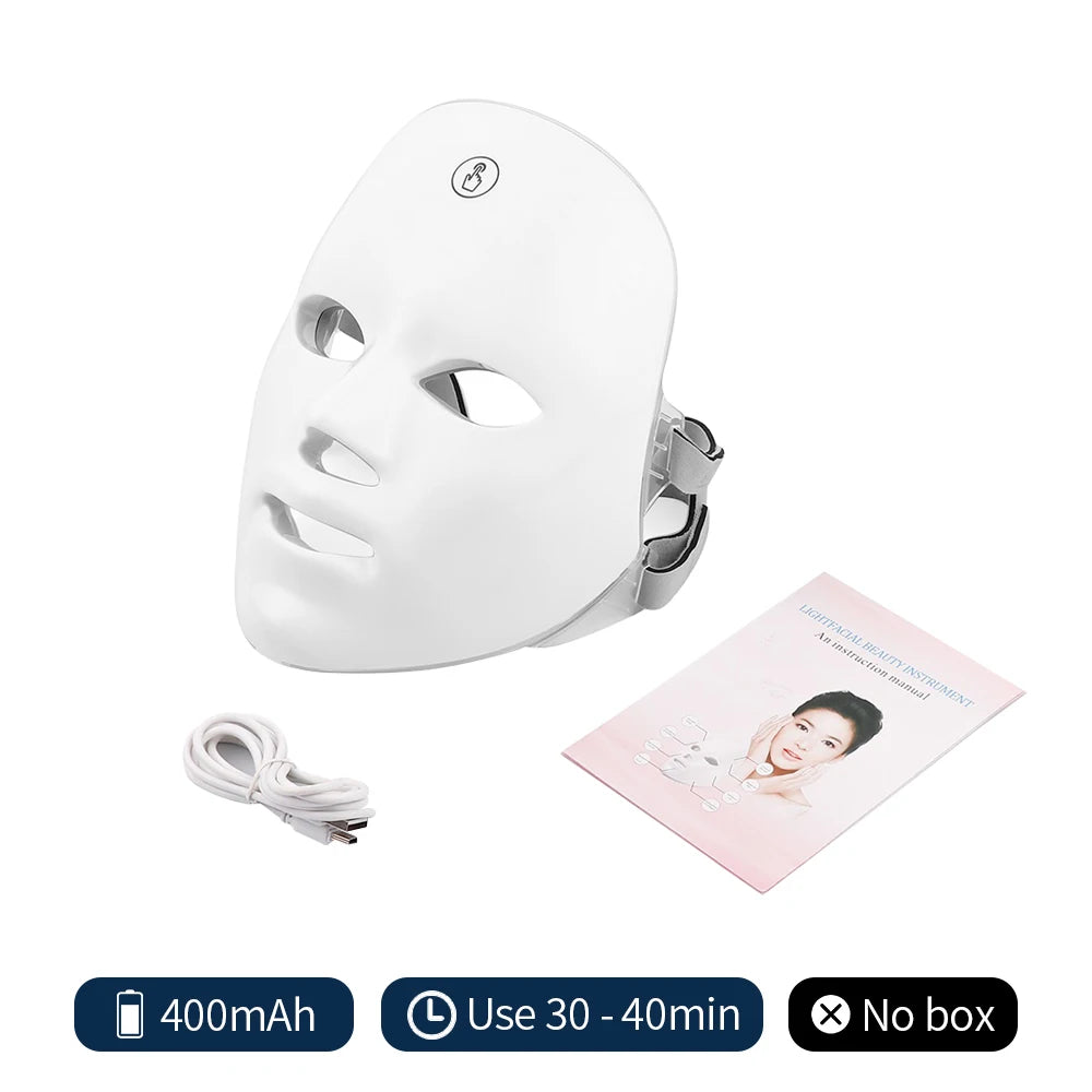 Masque facial LED 7 couleurs USB-C – CLEVI Paris