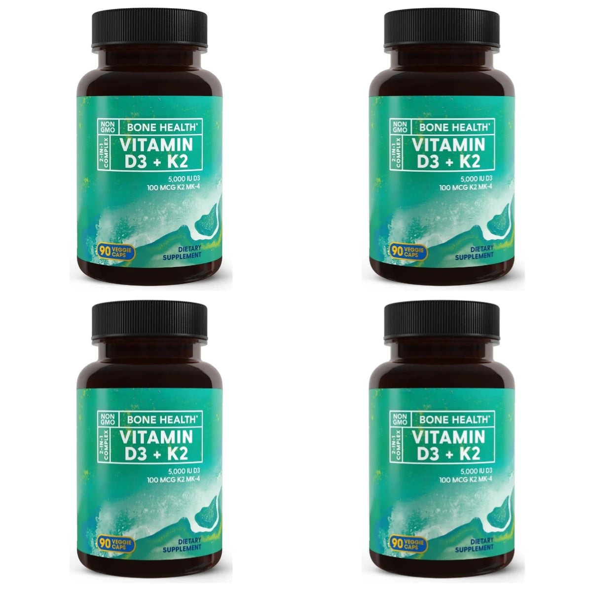 Vitamines D3 et K2, 90 gélules – CLEVI Paris