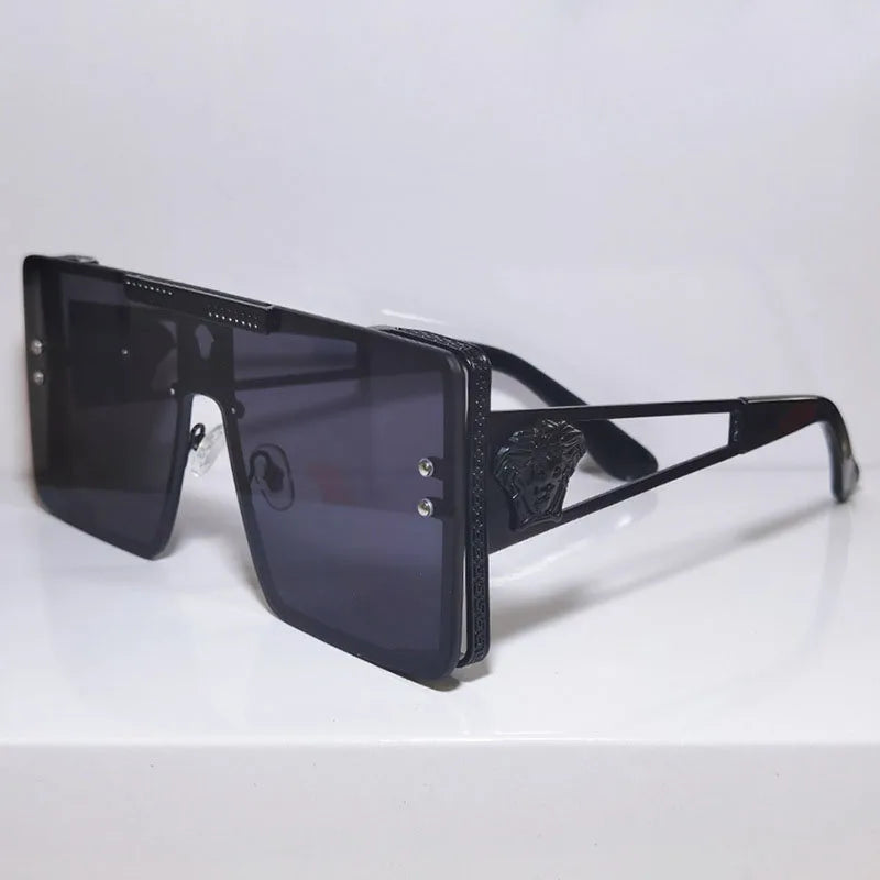 Lunettes de Soleil Rectangulaires Oversize Métal Polarisées Unisexe – CLEVI Paris