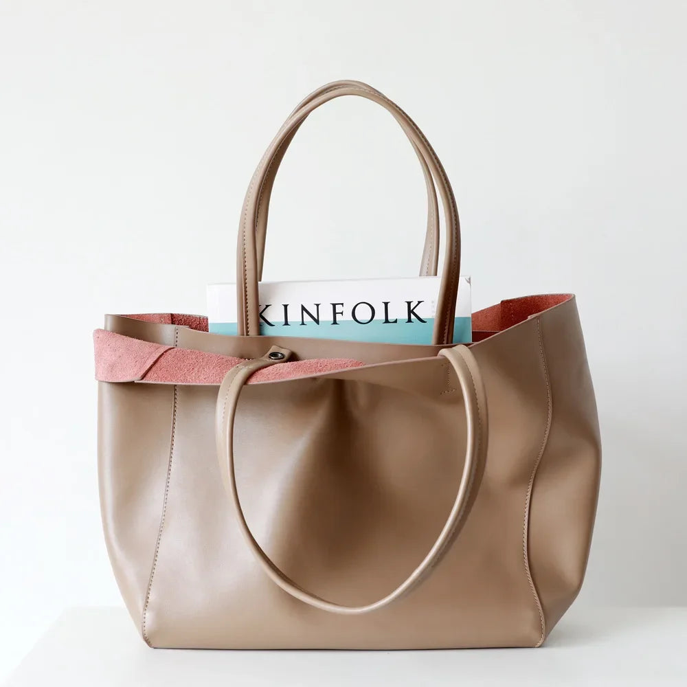 Sac cabas femme en cuir à compartiments – CLEVI Paris