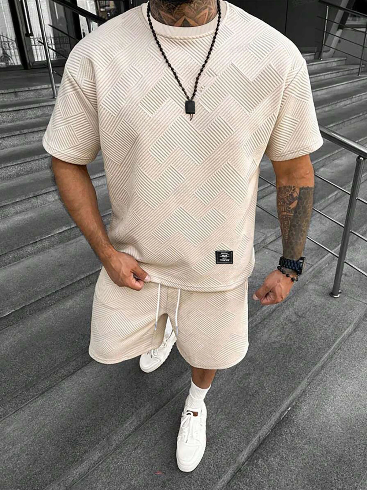 Ensemble homme t-shirt et short décontracté – CLEVI Paris
