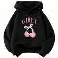 Sweat enfant à capuche imprimé cerise Y2K – CLEVI Paris