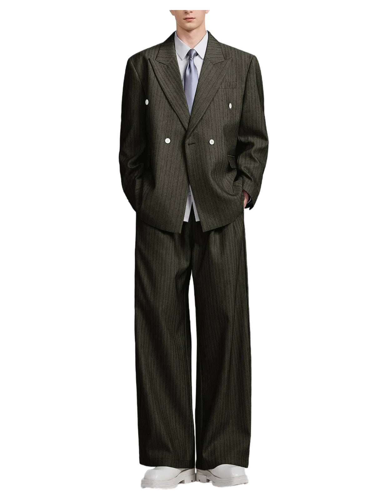 Costume 2 pièces à rayures pour homme – CLEVI Paris