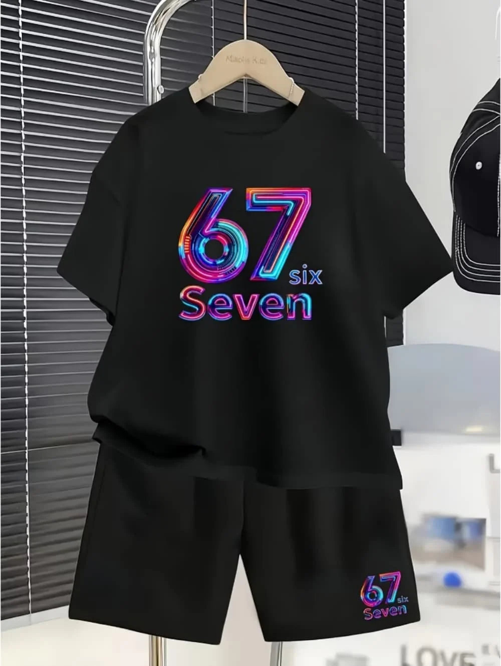Ensemble garçon 67 imprimé T-shirt et short – CLEVI Paris