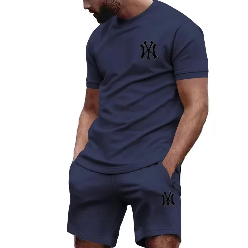 Ensemble 2 Pièces Homme T-shirt + Short Sport Été 2026 Running & Fitness – 12 Coloris, S à 4XL – CLEVI Paris