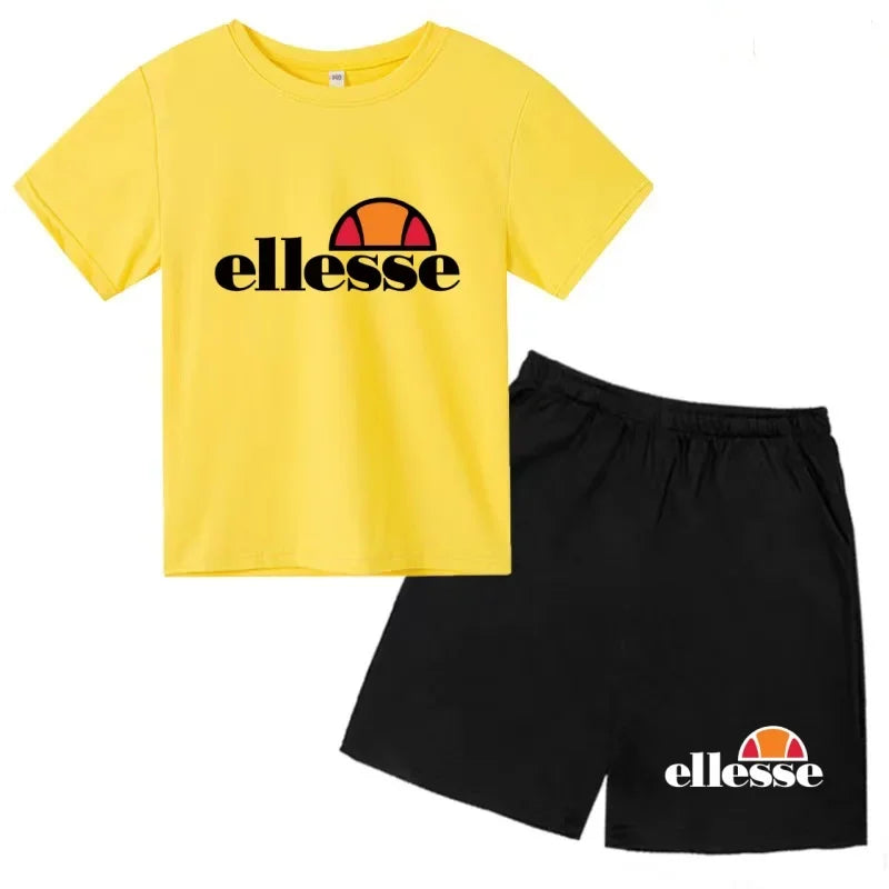 Ensemble enfant imprimé T-shirt et short – CLEVI Paris