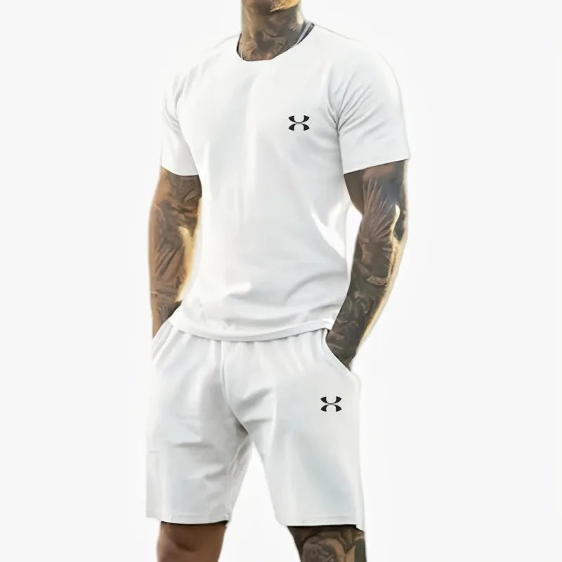 Ensemble homme t-shirt imprimé et short été – CLEVI Paris