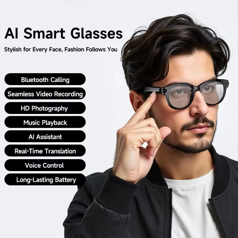 Lunettes IA Lenovo M89 Caméra 8K Traduction Bluetooth GPS Anti-Bleu – CLEVI Paris