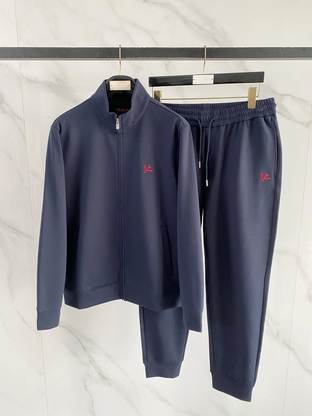 Ensemble homme bleu à capuche et pantalon – CLEVI Paris