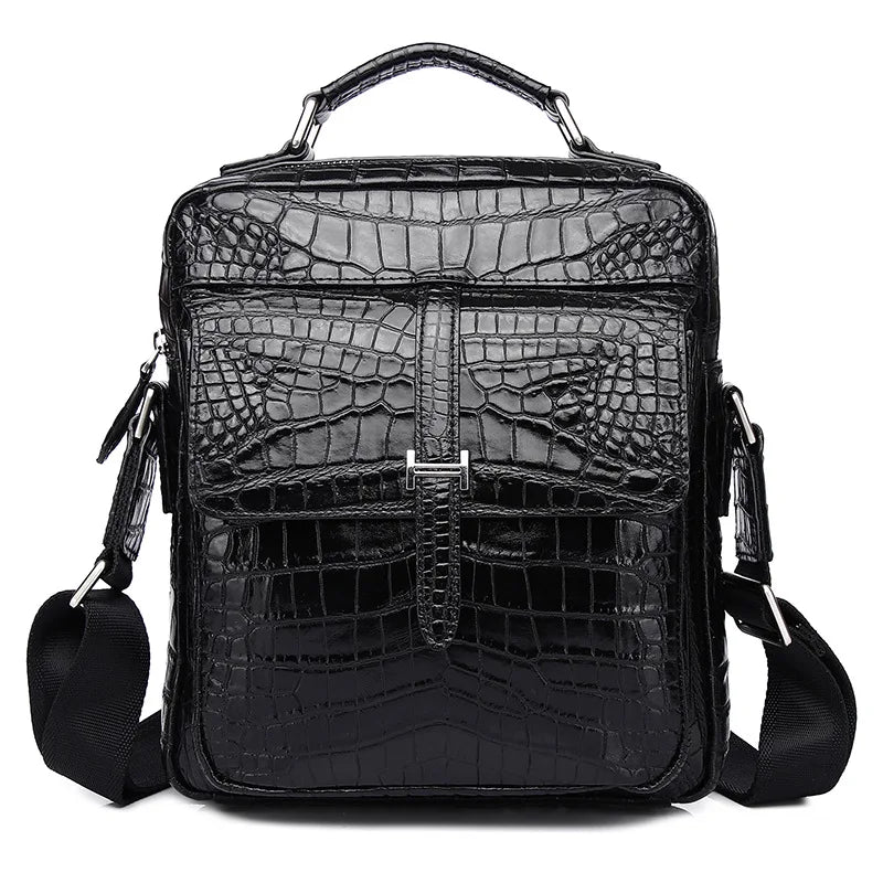 Sac Bandoulière Cuir Alligator Homme Messenger – CLEVI Paris