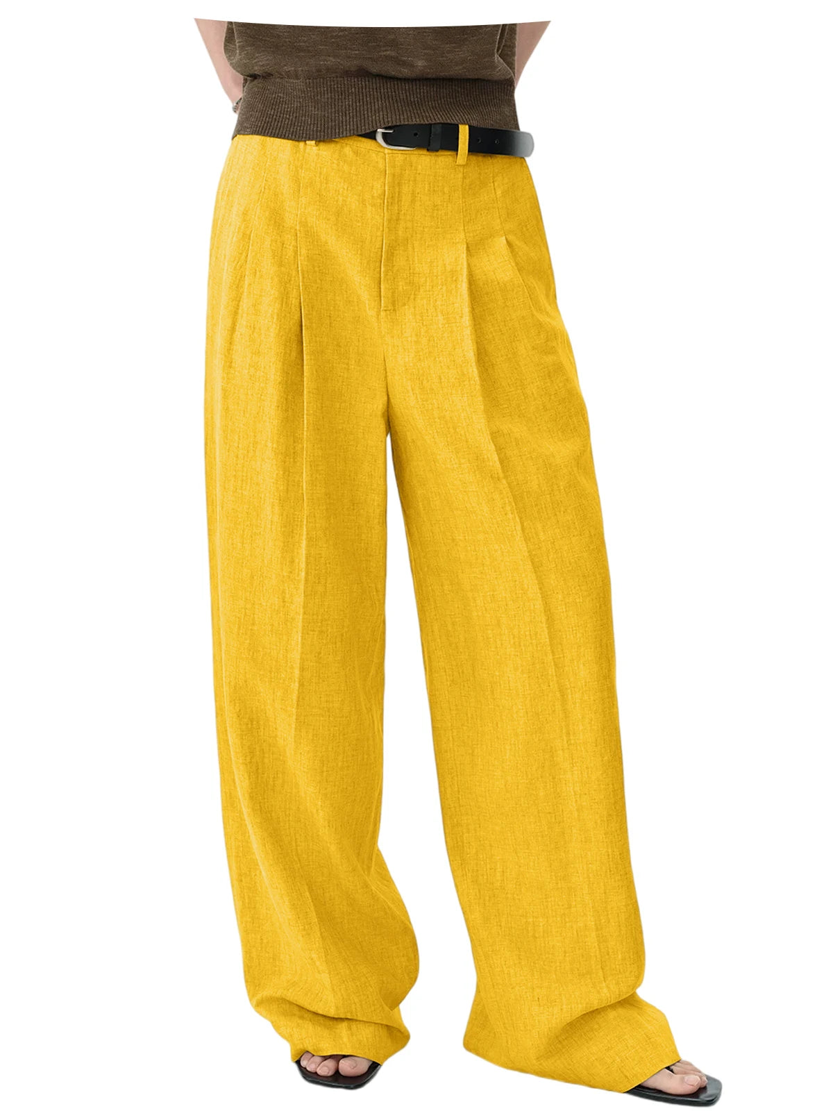 Pantalon large en lin pour homme – CLEVI Paris