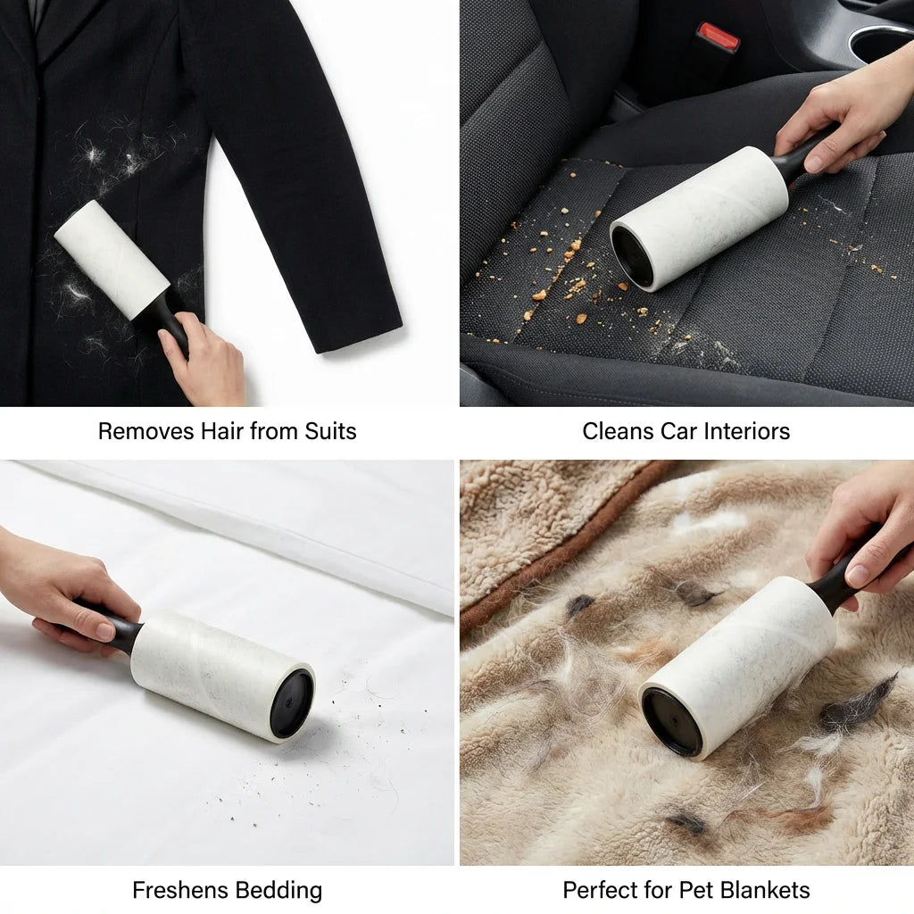 Rouleau Adhésif Anti-Poils Réutilisable Vêtements – CLEVI Paris