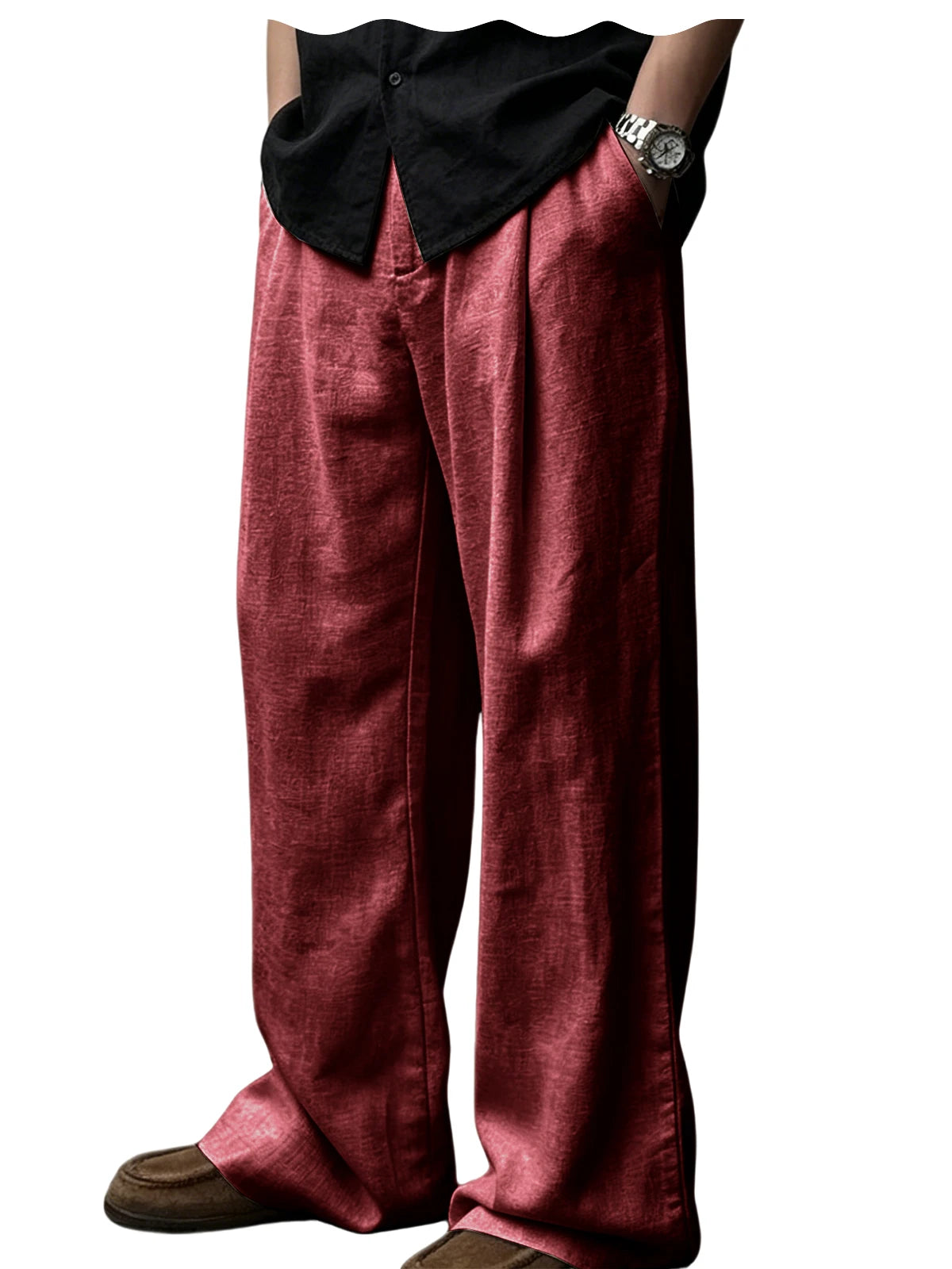 Pantalon en lin coupe ample – CLEVI Paris