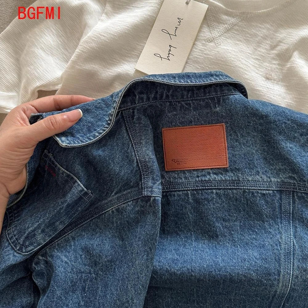 Veste enfant en denim bleu à boutons – CLEVI Paris