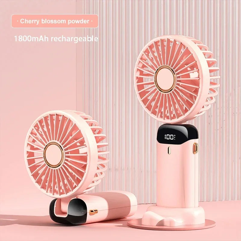 Mini ventilateur de cou rechargeable, écran LED – CLEVI Paris