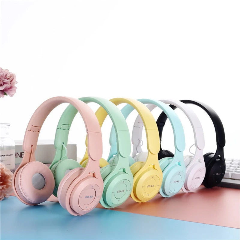 Casque Bluetooth Macaron Y08 Gaming Fille Micro Carte SD – CLEVI Paris