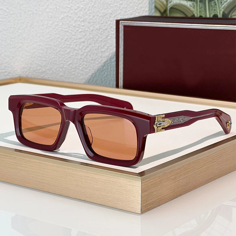 Lunettes de Soleil Homme Acétate Rectangle UV400 – CLEVI Paris