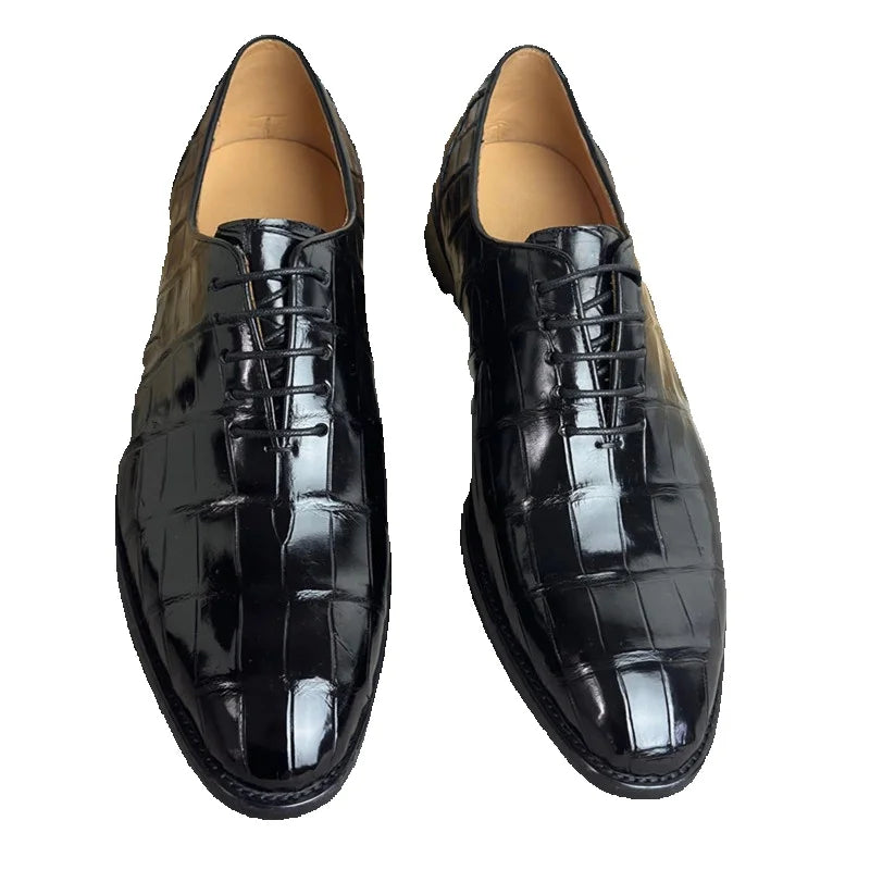 Chaussures Oxford homme en cuir de crocodile – CLEVI Paris