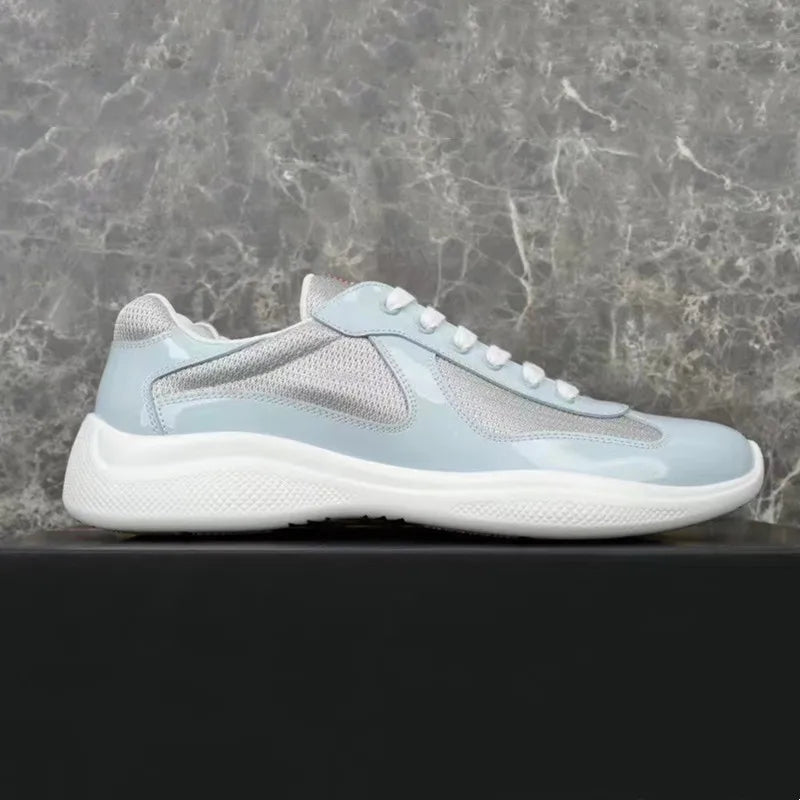 Sneakers Basses en Cuir et Maille Mixte – CLEVI Paris
