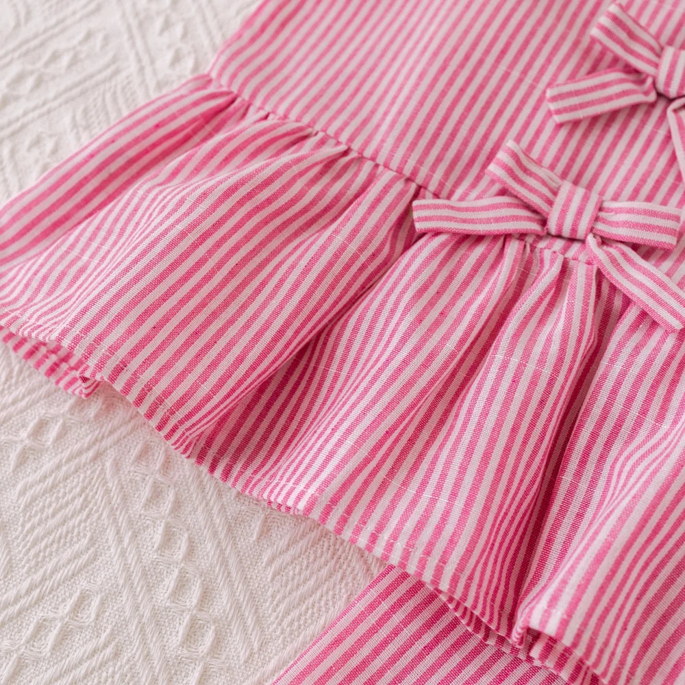 Ensemble fille rose à rayures Humor Bear – CLEVI Paris