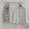 Ensemble femme veste et gilet laine cachemire – CLEVI Paris