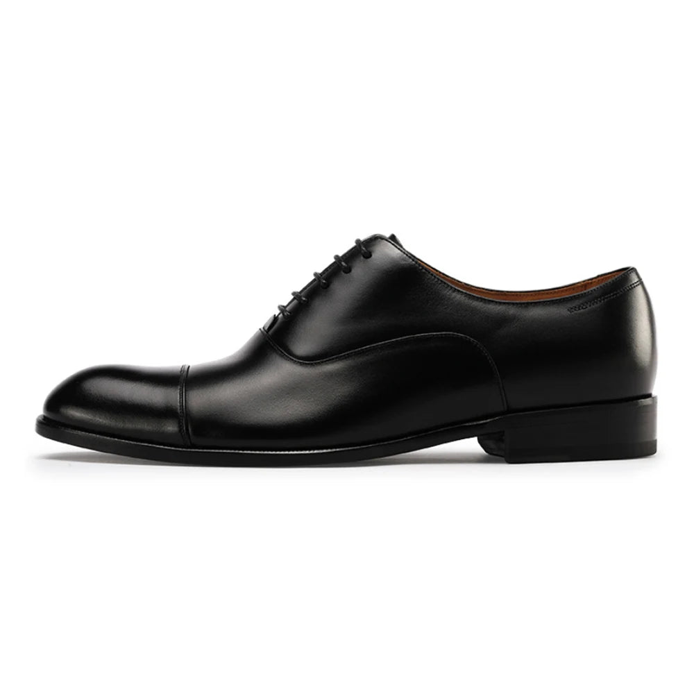 Oxford Homme Cuir Pleine Fleur Fait Main Lacets Bout Rond Imperméable | Bureau Classique EU 40-46