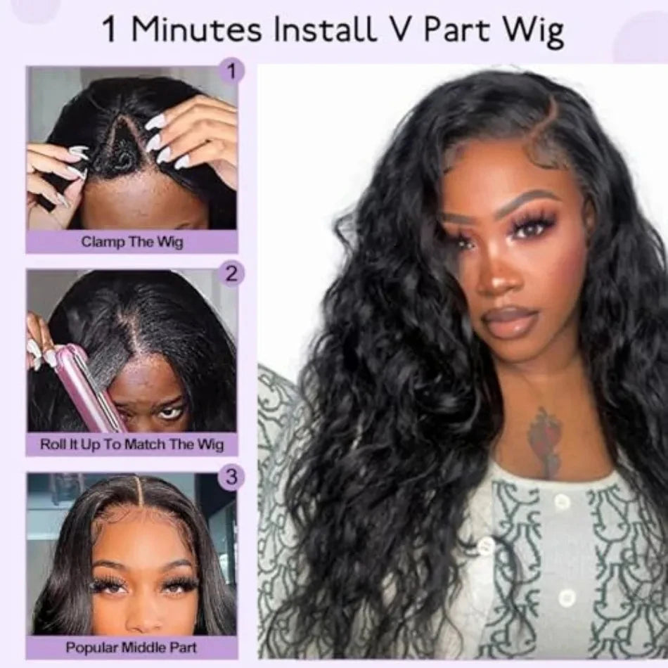 Perruque V/U Part Body Wave Cheveux Humains Brésiliens – CLEVI Paris