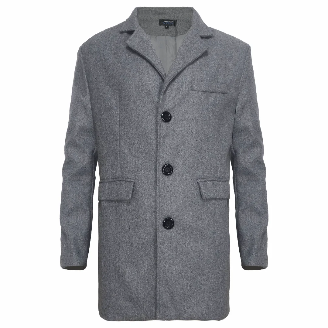Manteau homme style laine, col rabattu – CLEVI Paris
