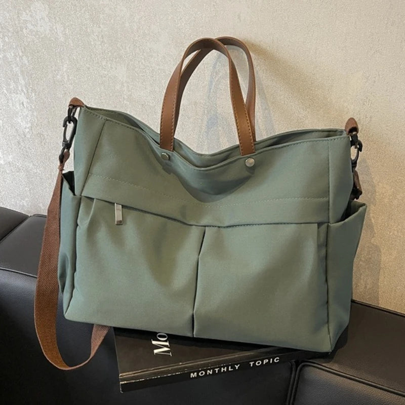 Sac Cabas Femme Nylon Grande Capacité Multi-Poches Léger Casual – CLEVI Paris
