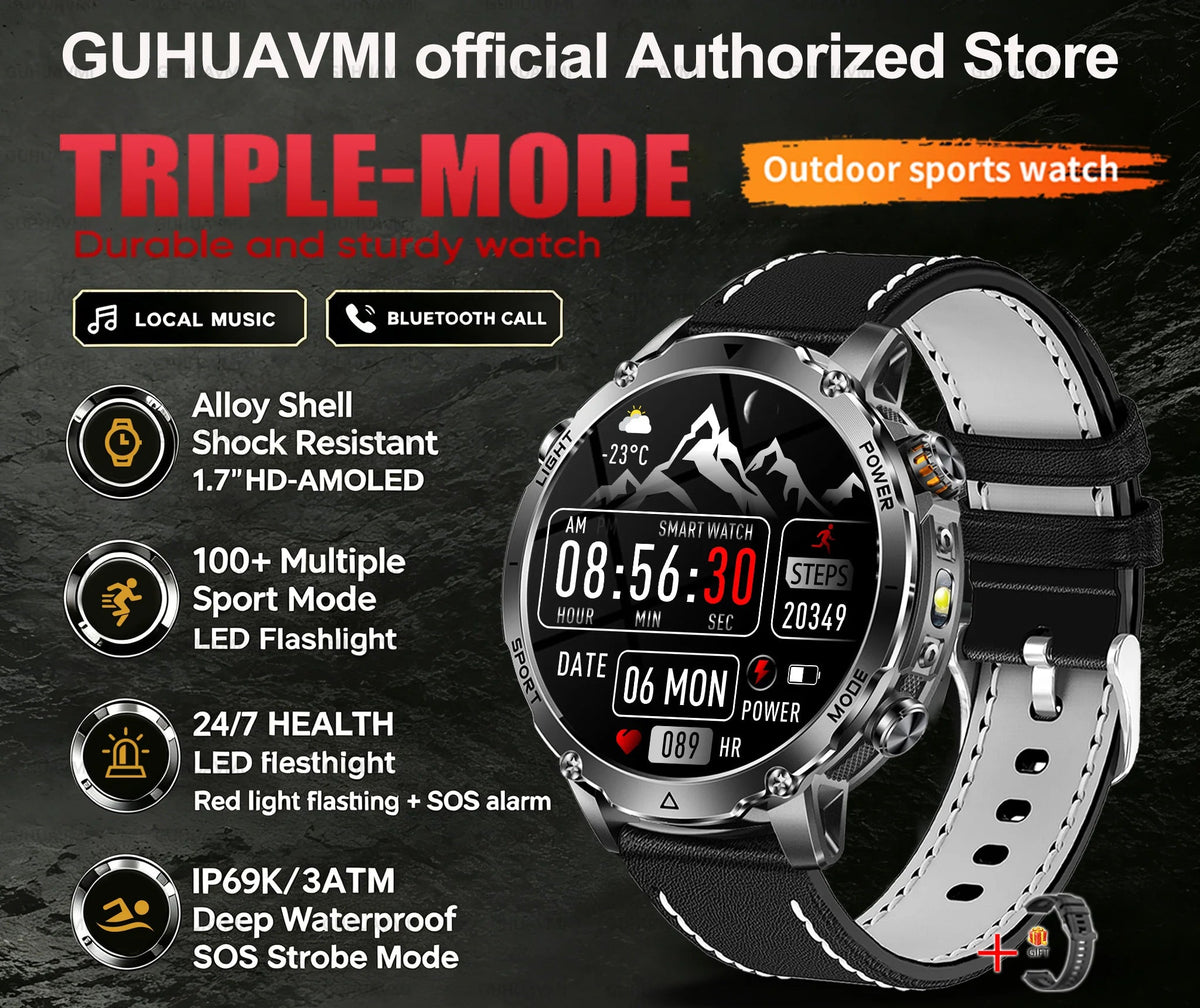 Montre connectée sport AMOLED 1,7 pouce – CLEVI Paris