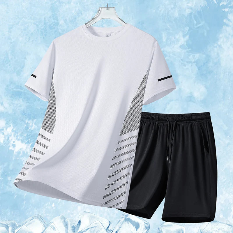 Ensemble Survêtement Homme 2 Pièces Col Rond Manches Courtes – CLEVI Paris