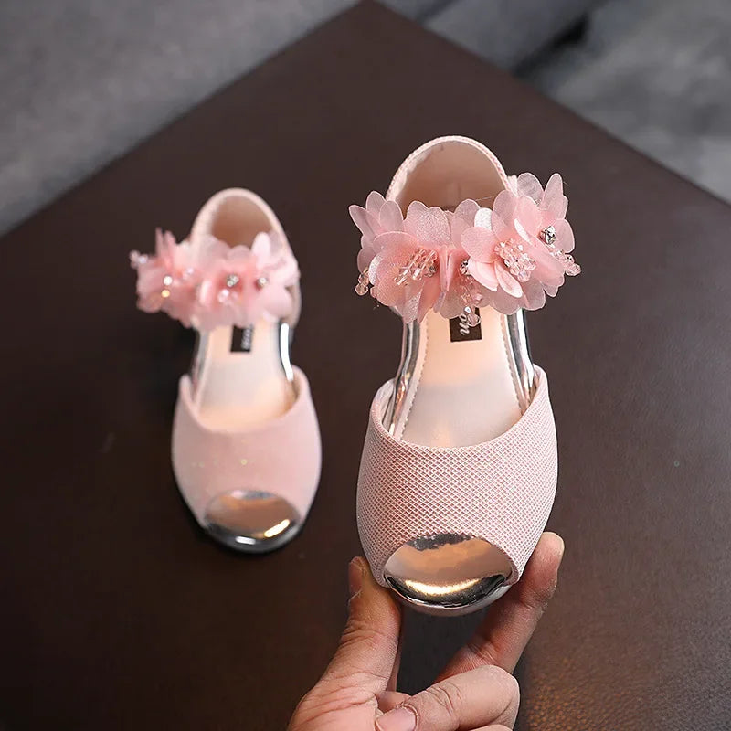 Chaussures fille à fleurs et strass – CLEVI Paris