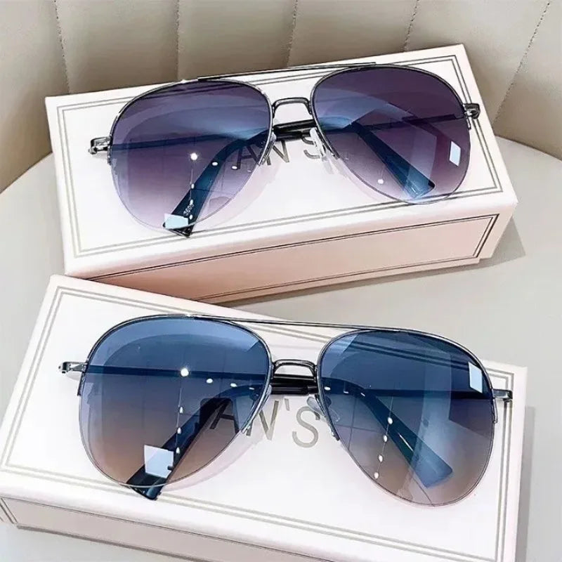 Lunettes de Soleil Pilote Grand Cadre – Verres Dégradés Anti-Reflets UV400, Monture Alliage, 5 Coloris