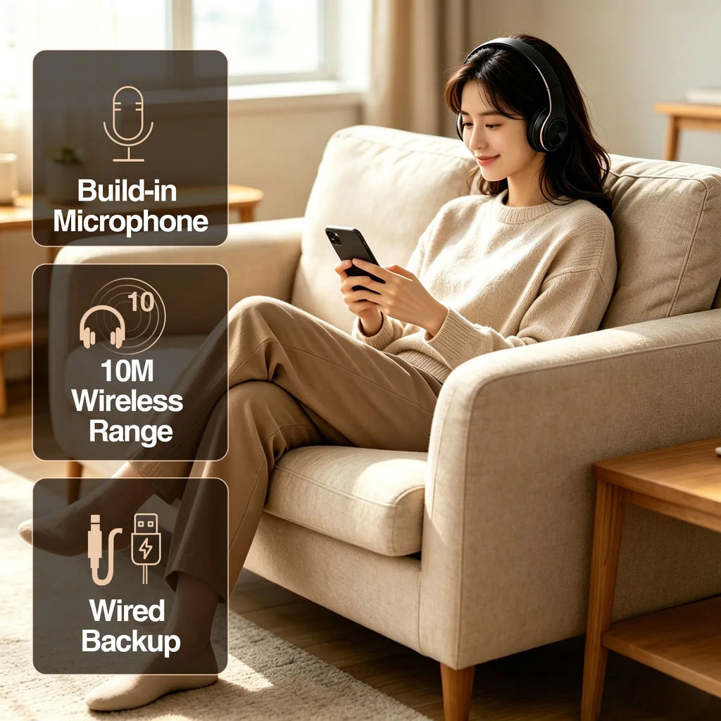 Casque Bluetooth AYVVPII FM & Carte TF – CLEVI Paris