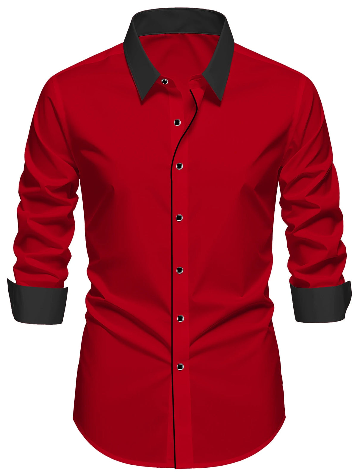 Chemise de smoking rouge homme – CLEVI Paris